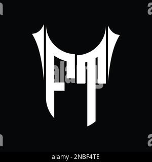 TF Logo monogram shield sharp half round shape vector images design ...
