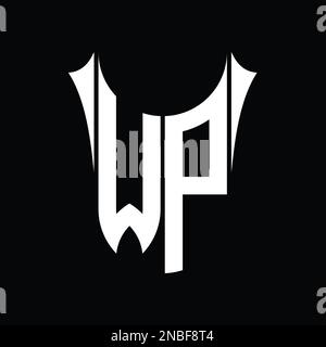 PW Logo monogram shield sharp half round shape vector images design ...