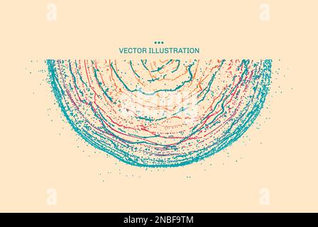 3d abstract half-round. Textbook, booklet or notebook mockup. Business brochure. Cover design template. Vector illustration. Stock Vector