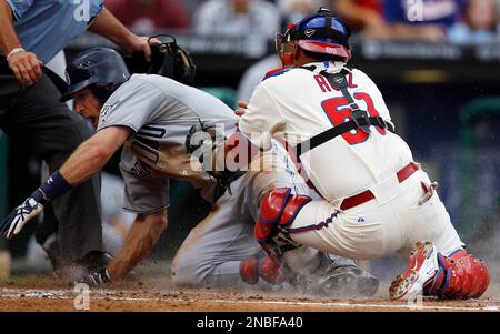 Philadelphia Phillies catcher Carlos Ruiz (51) during game against the Los  Angeles Dodgers at Citizens Bank Park in Philadelphia, Pennsylvania on  August 6, 2015. Dodgers defeated Phillies 10-8. (Tomasso DeRosa via AP  Stock Photo - Alamy