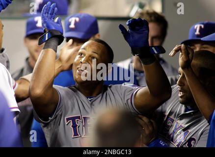 June 16th, 2017:.Texas Rangers first baseman Mike Napoli (5) during a game  between the Seattle Mariners and the Texas Rangers at Globe Life Park in  Arlington, Texas.Manny Flores/CSM Stock Photo - Alamy