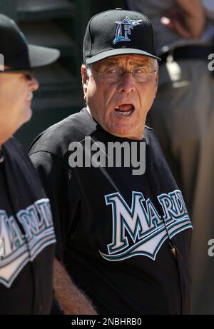 Florida Marlins interim manager Jack McKeon walks from the field in the  baseball game between the Florida Marlins and the Pittsburgh Pirates on  Sunday, Sept. 11, 2011, in Pittsburgh. (AP Photo/Keith Srakocic