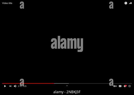 Youtube video player frame for social media Stock Vector