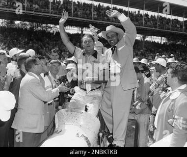Troy Ruttman and car owner in 1952 Stock Photo - Alamy