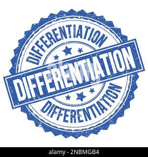 DIFFERENTIATION text written on blue round stamp sign Stock Photo