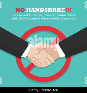 No handshake concept in a flat design. Vector illustration Stock Vector