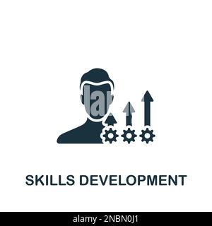 Skills development icon. Monochrome simple sign from employee benefits collection. Skills development icon for logo, templates, web design and Stock Vector