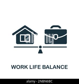 Work-Life Balance icon. Monochrome simple Time Management icon for ...