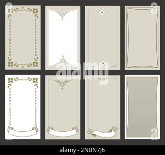 Ornamental Retro Style Frames, Banners for Text and Blank Space