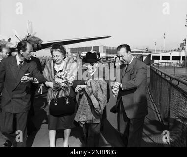 Composer Igor Stravinsky right with his wife Yekaterina left Stock ...