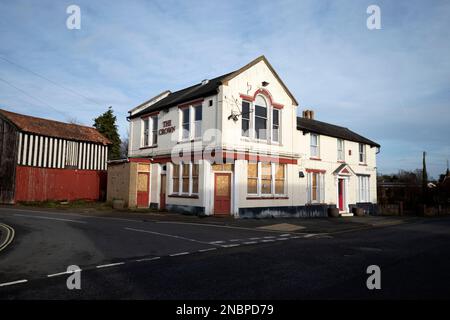 The Crown a closed down pub in Leiston Suffolk UK Stock Photo