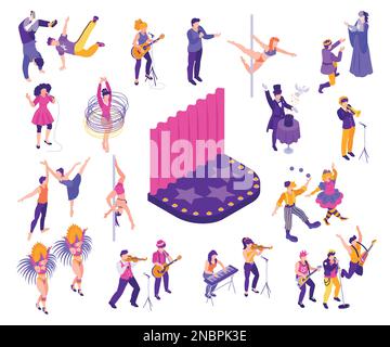 Circus actors. Clown and magician, juggler and balancer, strongman and ...