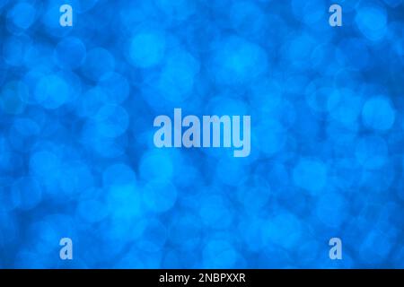 Abstract blue background with round bokeh Stock Photo