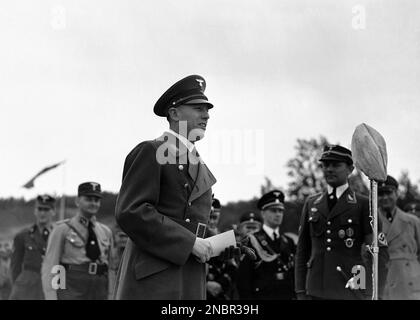 Albert Foerester, Leader of Danzig Nazis, speaks to the parade at ...