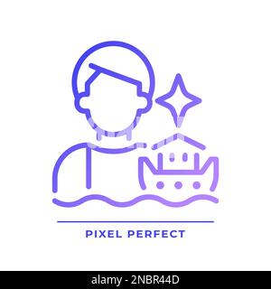 Flood pixel perfect gradient linear vector icon Stock Vector