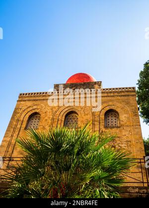 The Arab-Norman architecture style church of San Cataldo - Palermo, Sicily, Italy Stock Photo