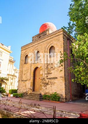 The Arab-Norman architecture style church of San Cataldo - Palermo, Sicily, Italy Stock Photo