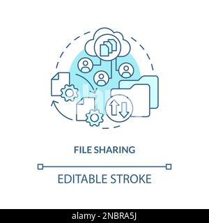 File sharing turquoise concept icon Stock Vector