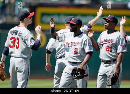 Minnesota Twins Justin Morneau in a spring training baseball game in Fort  Myers, Fla., Sunday, March 11, 2012. (AP Photo/Charles Krupa Stock Photo -  Alamy