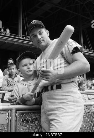 Harmon Killebrew of the Minnesota Twins is shown at bat in game against the  Yankees at New York's Yankee Stadium, May 19, 1964. (AP Photo/Marty  Lederlander Stock Photo - Alamy