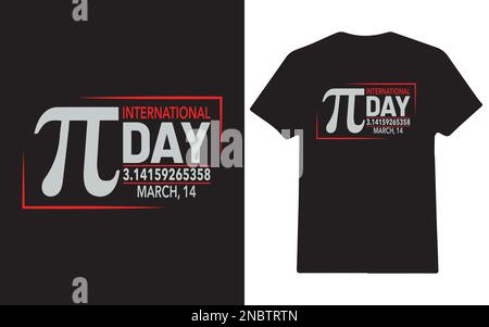International pi day t-shirt design Stock Vector