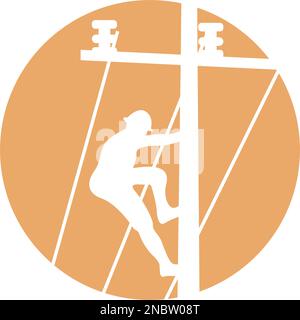 Electric pole icon design illustration Stock Vector