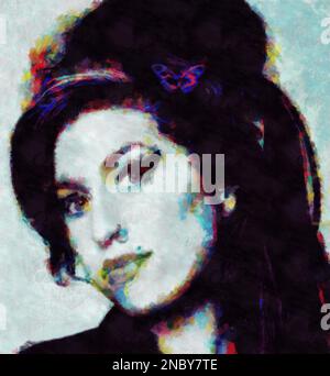 Amy winehouse abstract oil painting pop art on Craiyon