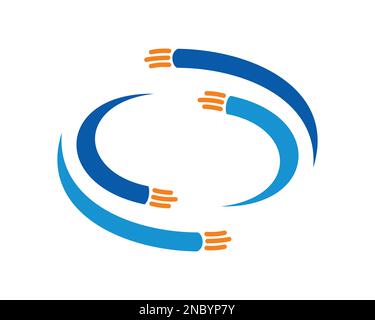 Simple Whirling Fiber Optic Illustration Stock Vector