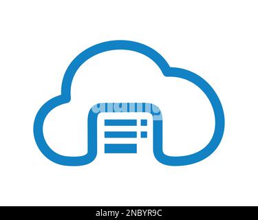 Cloud Server or Cloud Storage Illustration Stock Vector