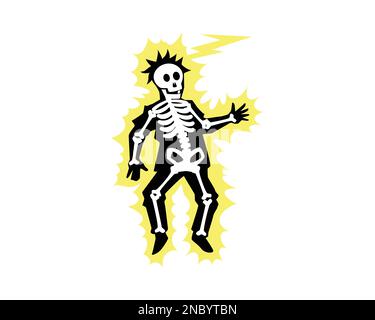 Skeleton electric shock by high voltage or lighting electrocuted