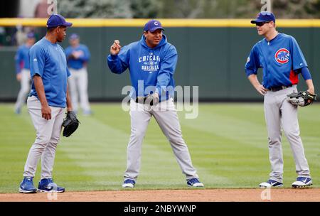 Colorado Rockies first baseman Michael Toglia (4) in the sixth inning of a  baseball game Sunday, July 30, 2023, in Denver. (AP Photo/David Zalubowski  Stock Photo - Alamy