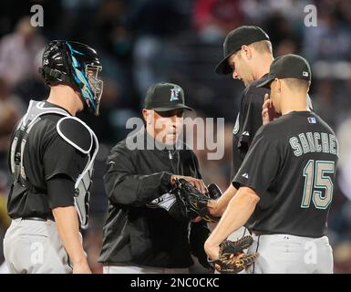 July 26, 2010; San Francisco, CA, USA; Florida Marlins manager Edwin  Rodriguez (36) before the game against the San Francisco Giants at AT&T  Park. Florida defeated San Francisco 4-3 Stock Photo - Alamy