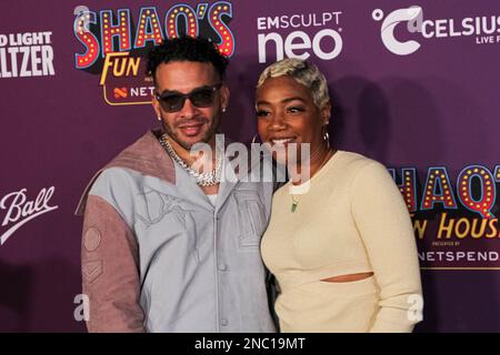 Various celebrities walk the Red Carpet at Shaq's Fun House at Talking Stick Resort and Casino. Stock Photo