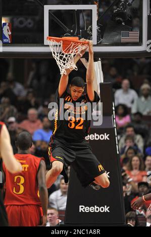 West center Anthony Davis from Perspectives Charter School in Chicago dunks during the second half of the McDonald s All American High School boys basketball game in Chicago Wednesday March 30 2011. T...