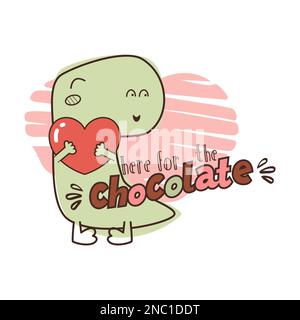 Chocolate lover cute funny quote. Vector. Stock Vector