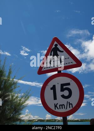 Bermuda scenes around the island, with typical colorful buildings and signage. Stock Photo