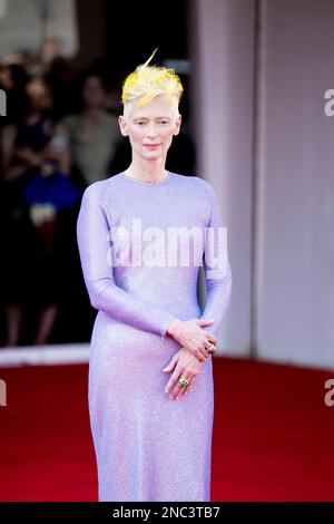 Venice, Venice, Italy, 06th September, 2022,  Tilda Swinton attends the 2022 Venice Film Festival (Photo Credit: Giovanna Onofri) Stock Photo