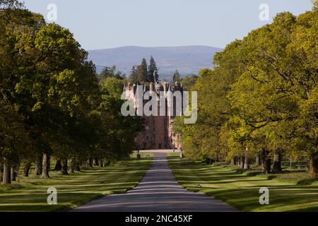 Glamis Castle in Angus, Scotland Stock Photo
