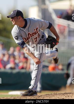 Detroit Tigers relief pitcher Brendan White plays during a baseball game,  Tuesday, July 25, 2023, in Detroit. (AP Photo/Carlos Osorio Stock Photo -  Alamy