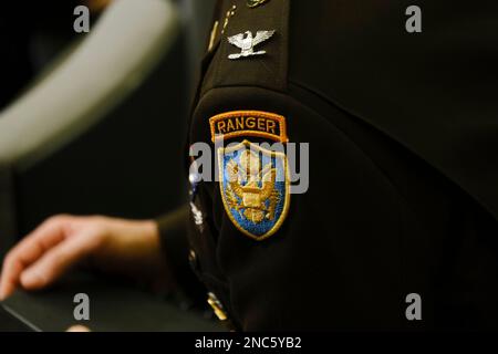 Brussels, Belgium. 14th Feb, 2023. A General attends in a press conference at the NATO Headquarters in Brussels, Belgium on February 14, 2023. Credit: ALEXANDROS MICHAILIDIS/Alamy Live News Stock Photo
