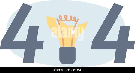 Light bulb failure vector empty state illustration Stock Vector