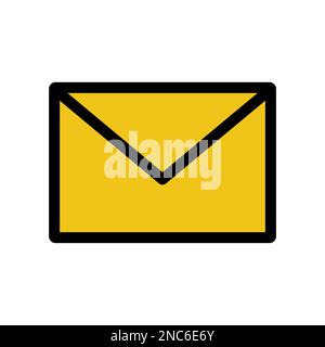 Email icon line isolated on white background. Black flat thin icon on modern outline style. Linear symbol and editable stroke. Simple and pixel perfec Stock Vector