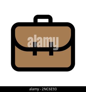 Portfolio icon line isolated on white background. Black flat thin icon on modern outline style. Linear symbol and editable stroke. Simple and pixel pe Stock Vector