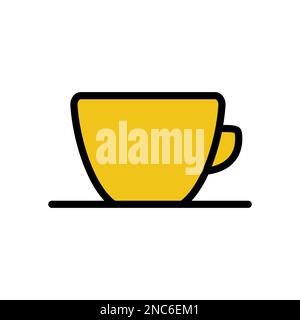 Cup icon line isolated on white background. Black flat thin icon on modern outline style. Linear symbol and editable stroke. Simple and pixel perfect Stock Vector