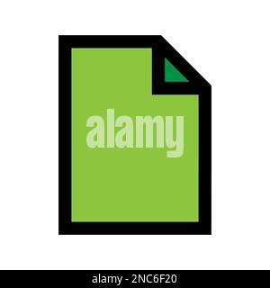 File icon line isolated on white background. Black flat thin icon on modern outline style. Linear symbol and editable stroke. Simple and pixel perfect Stock Vector