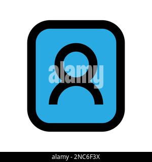 User account icon line isolated on white background. Black flat thin icon on modern outline style. Linear symbol and editable stroke. Simple and pixel Stock Vector