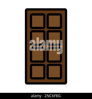 Chocolate icon line isolated on white background. Black flat thin icon on modern outline style. Linear symbol and editable stroke. Simple and pixel pe Stock Vector