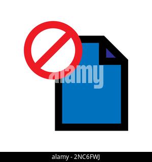 Block file icon line isolated on white background. Black flat thin icon on modern outline style. Linear symbol and editable stroke. Simple and pixel p Stock Vector