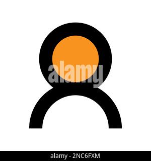 User icon line isolated on white background. Black flat thin icon on modern outline style. Linear symbol and editable stroke. Simple and pixel perfect Stock Vector