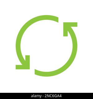 Refresh icon line isolated on white background. Black flat thin icon on modern outline style. Linear symbol and editable stroke. Simple and pixel perf Stock Vector